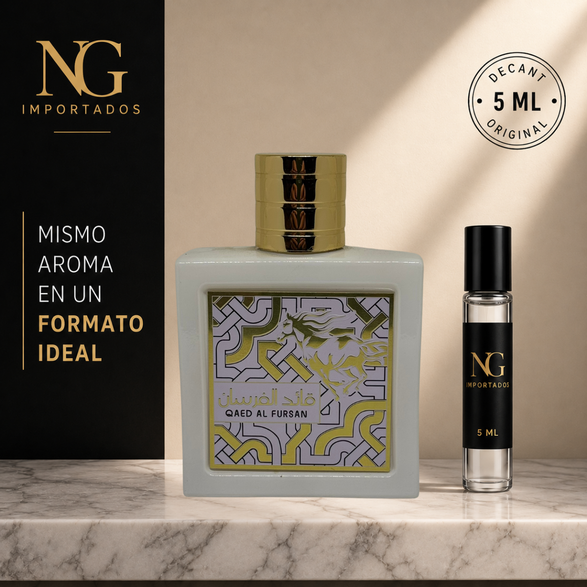 Decant Qaed Al Fursan Unlimited Lattafa – 5 ml | Original