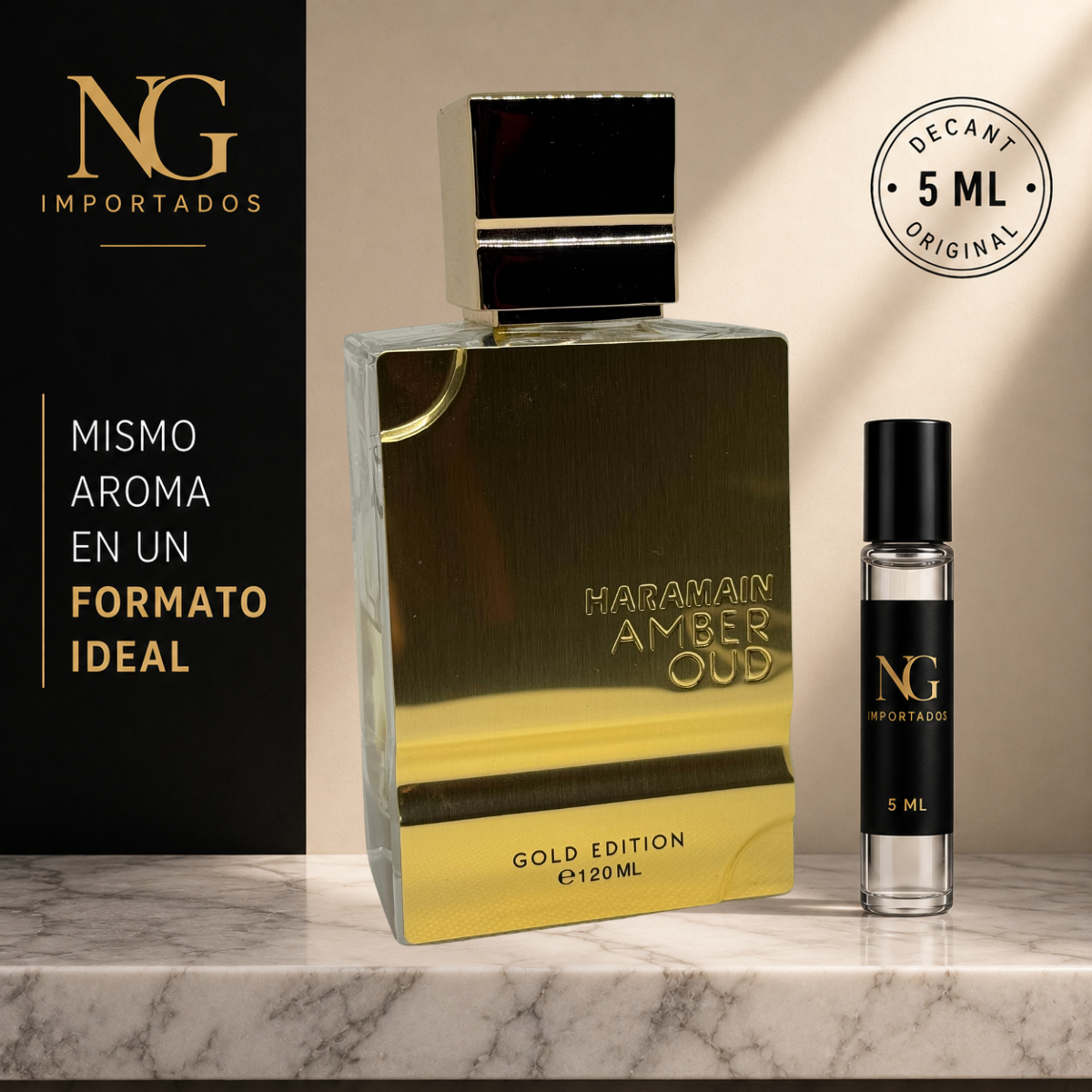 Decant Amber Oud Gold Edition Al Haramain – 5 ml | Original