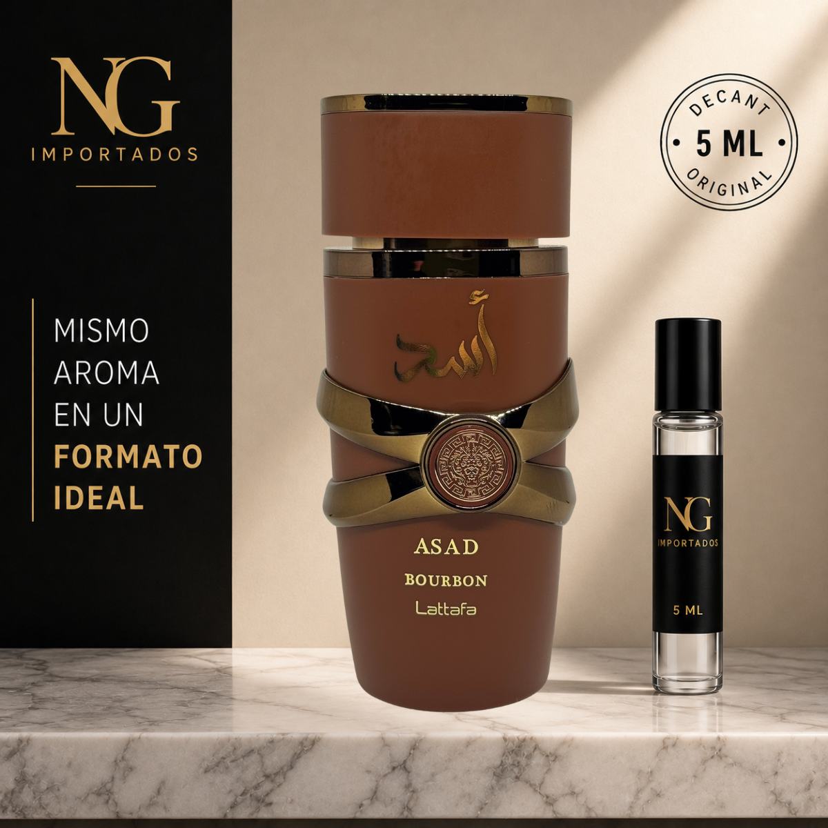 Decant Asad Bourbon Lattafa – 5 ml | Original