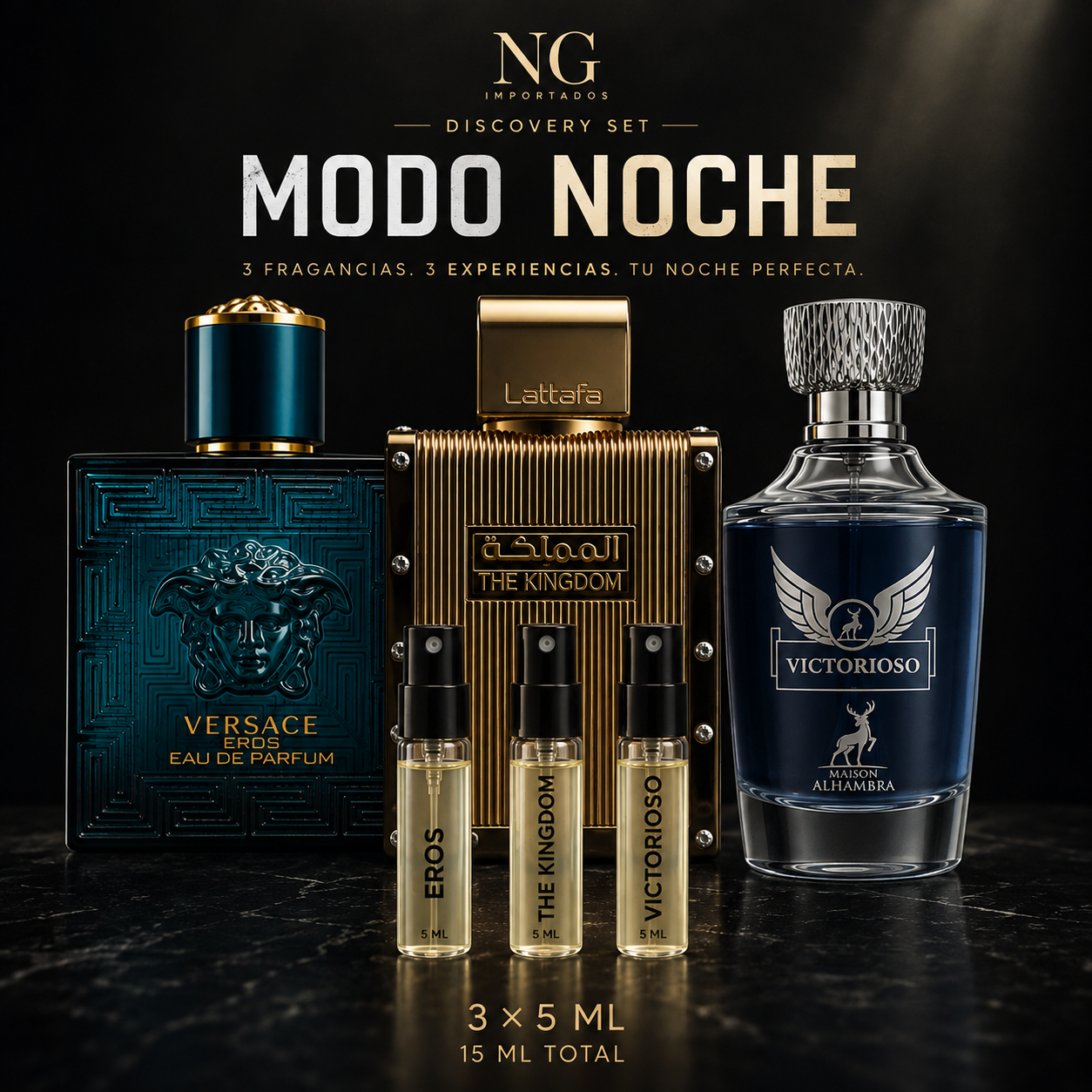 Combo Decants Modo Noche – 3×5 ml