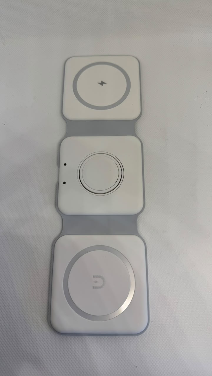Cargador Inalámbrico Magnético 3 en 1 Plegable